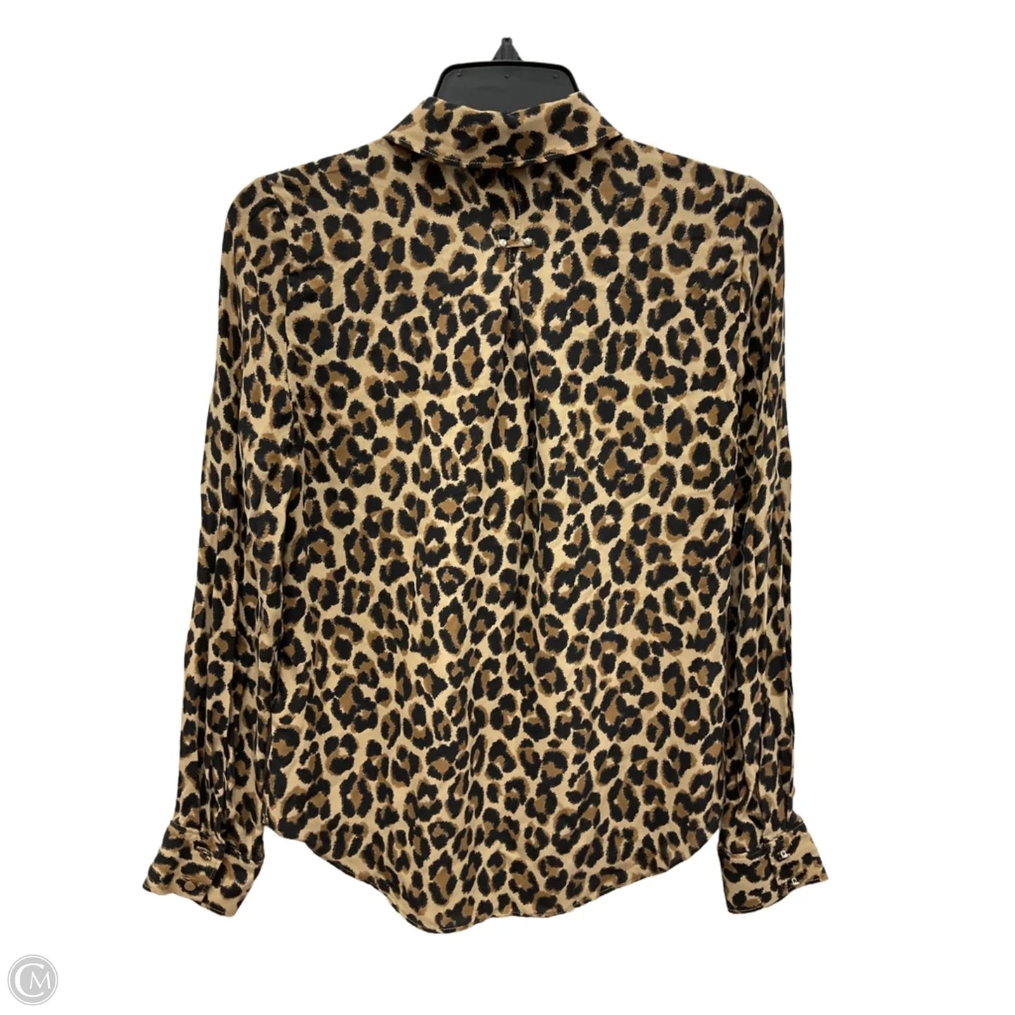 Blouse Long Sleeve By White House Black Market In Animal Print, Size: 0