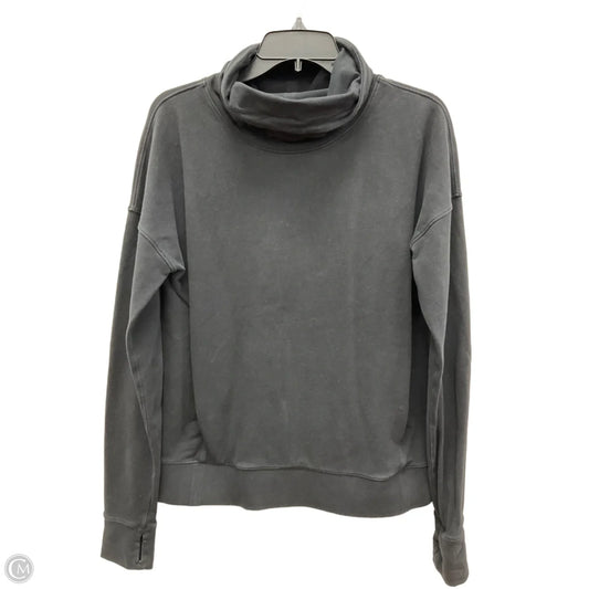 Athletic Top Long Sleeve Collar By Lululemon In Black, Size: S