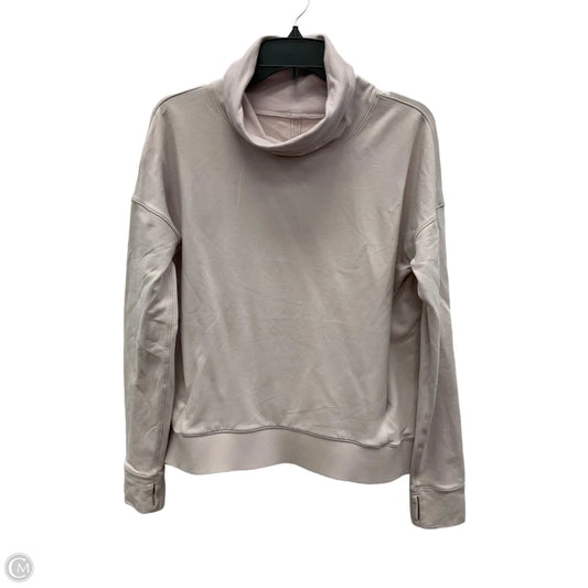 Athletic Top Long Sleeve Hoodie By Lululemon In Beige, Size: S