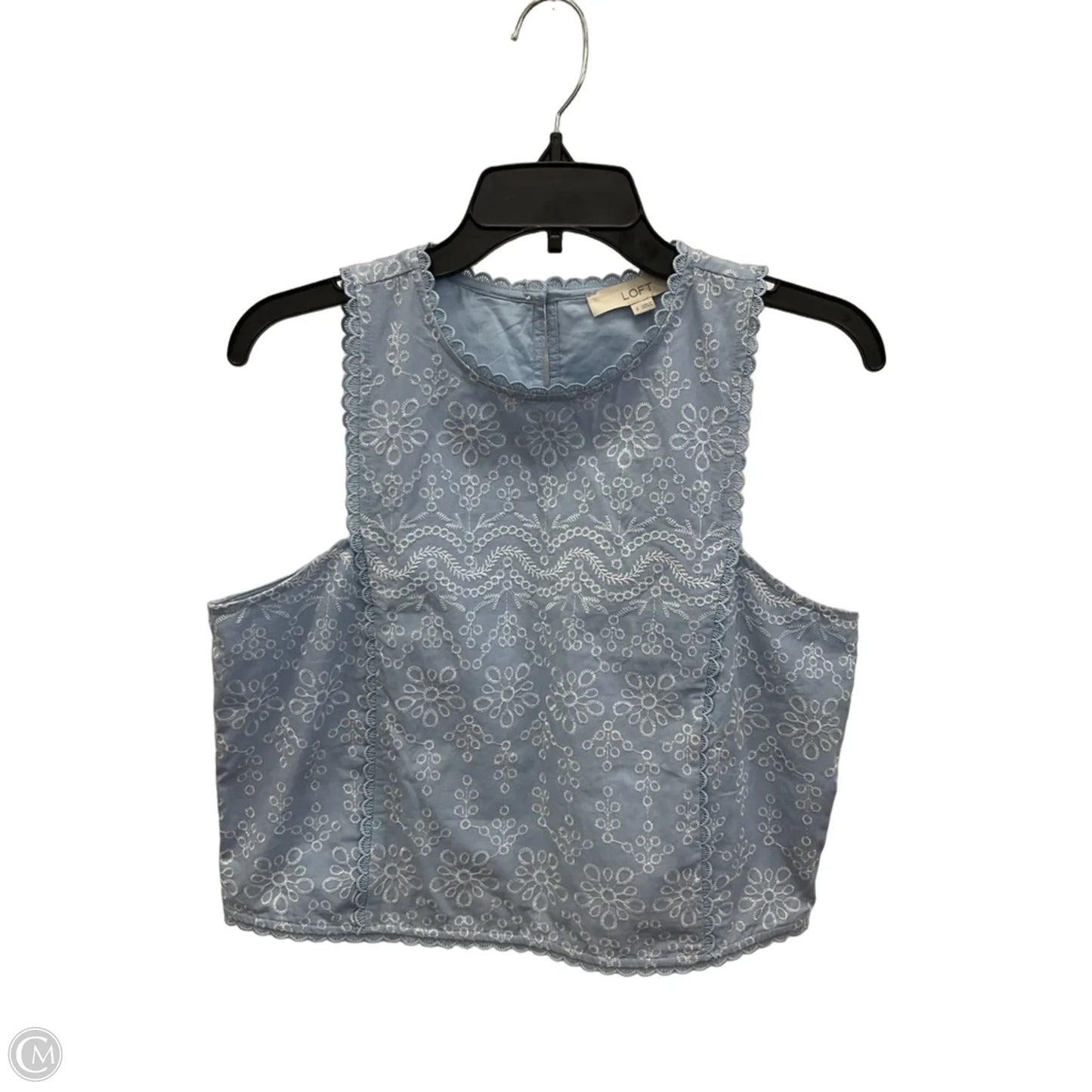 Top Sleeveless By Loft In Blue, Size: M