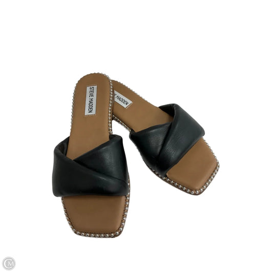 Sandals Flats By Steve Madden In Black, Size: 6