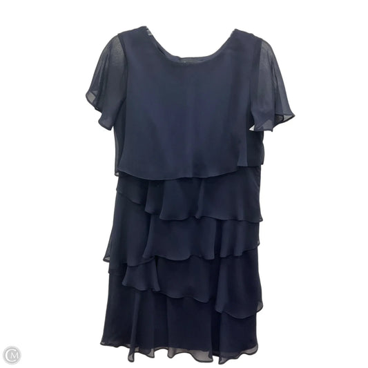 Dress Party Midi By Tahari In Navy, Size: M