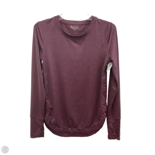 Athletic Top Long Sleeve Crewneck By Athleta In Purple, Size: Xs