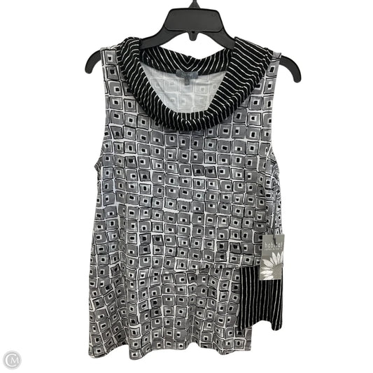 Top Sleeveless By Habitat In Black & Grey, Size: M