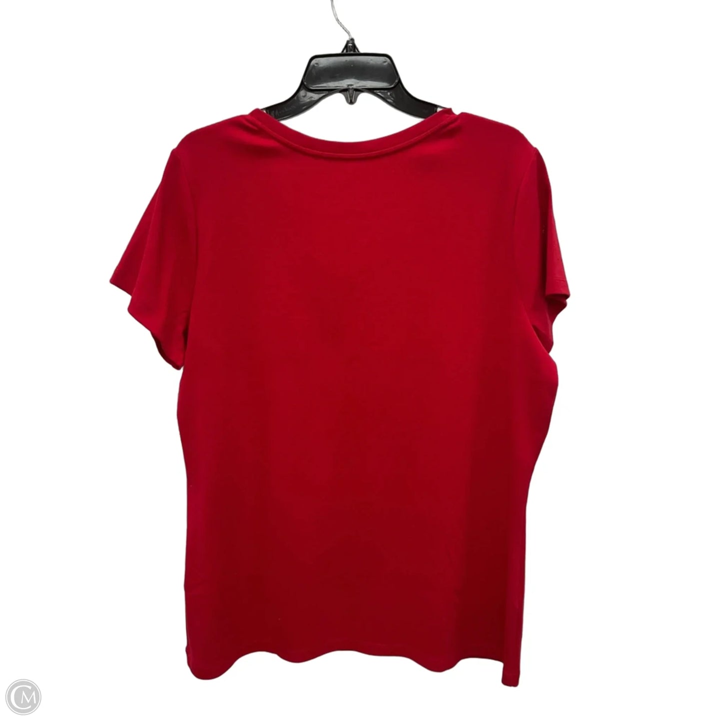 Top Short Sleeve Basic By St Johns Bay In Red, Size: 1x