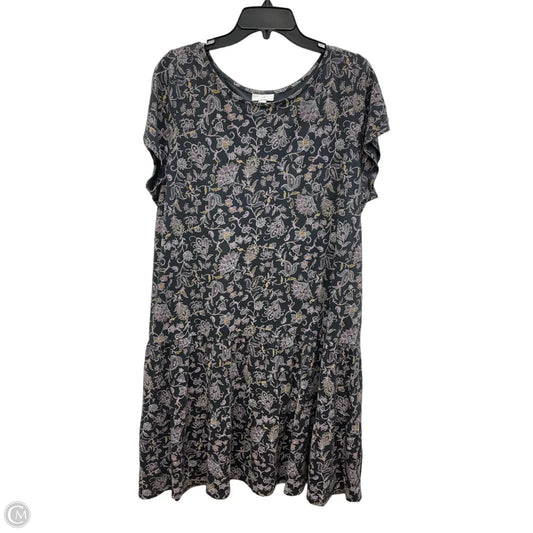 Dress Casual Midi By J. Jill In Grey & Purple, Size: L