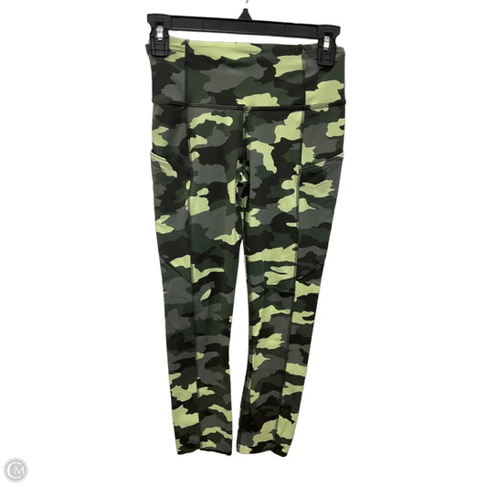 Athletic Capris By Lululemon In Camouflage Print, Size: 4