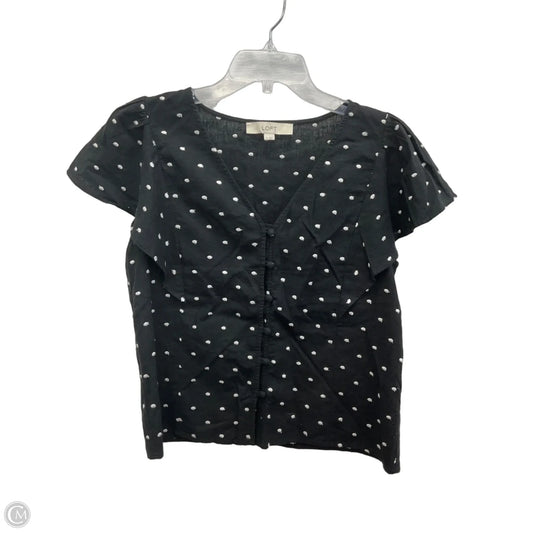 Top Sleeveless By Loft In Black & White, Size: S