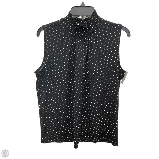 Top Sleeveless By Ann Taylor In Black & White, Size: M
