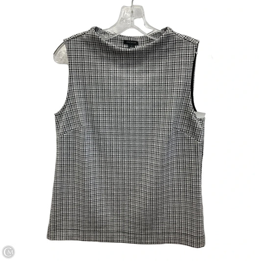 Top Sleeveless By Ann Taylor In Black & White, Size: S