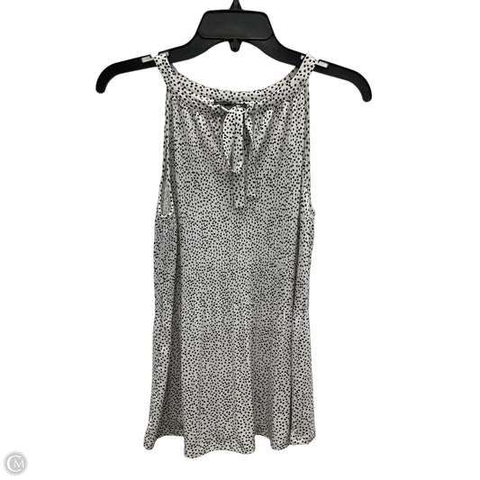 Top Sleeveless By Adrianna Papell In Black & White, Size: S