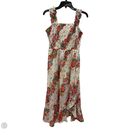 Dress Casual Maxi By Maurices In Floral Print, Size: L