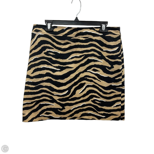 Skirt Midi By Talbots In Black & Tan, Size: 12p
