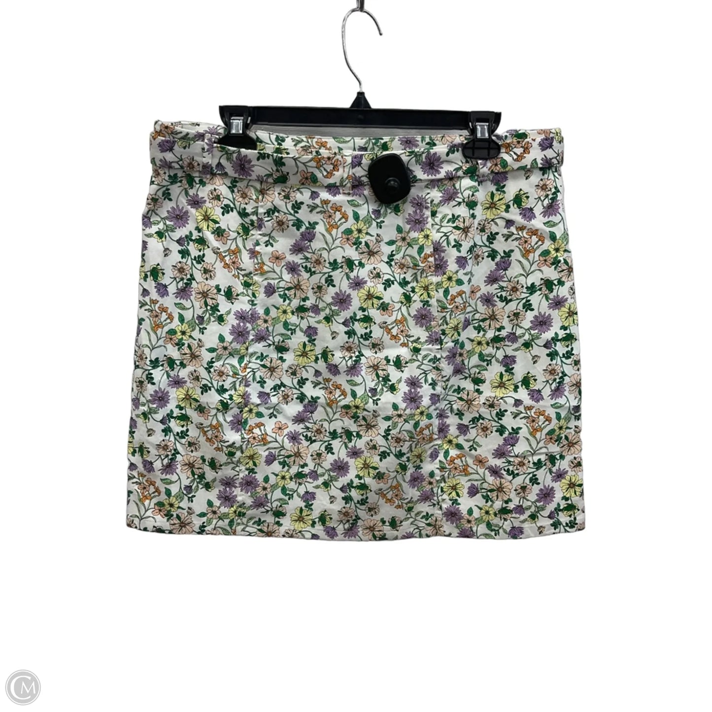 Skirt Midi By Loft In Floral Print, Size: 12