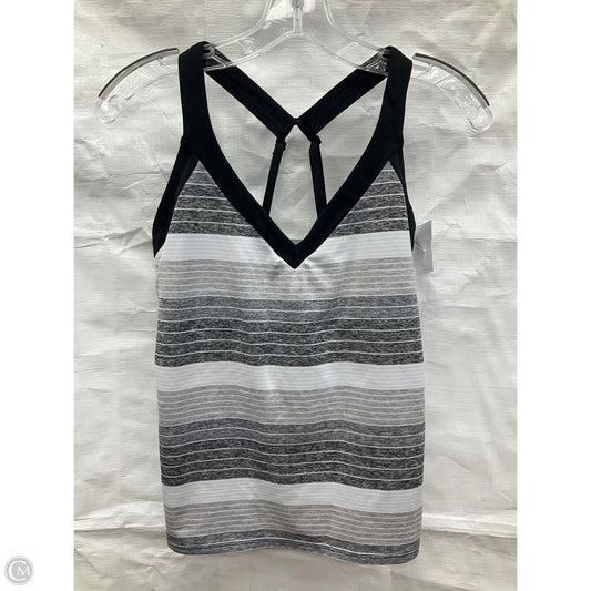 Athletic Tank Top By Nike Apparel In Black & Grey, Size: L