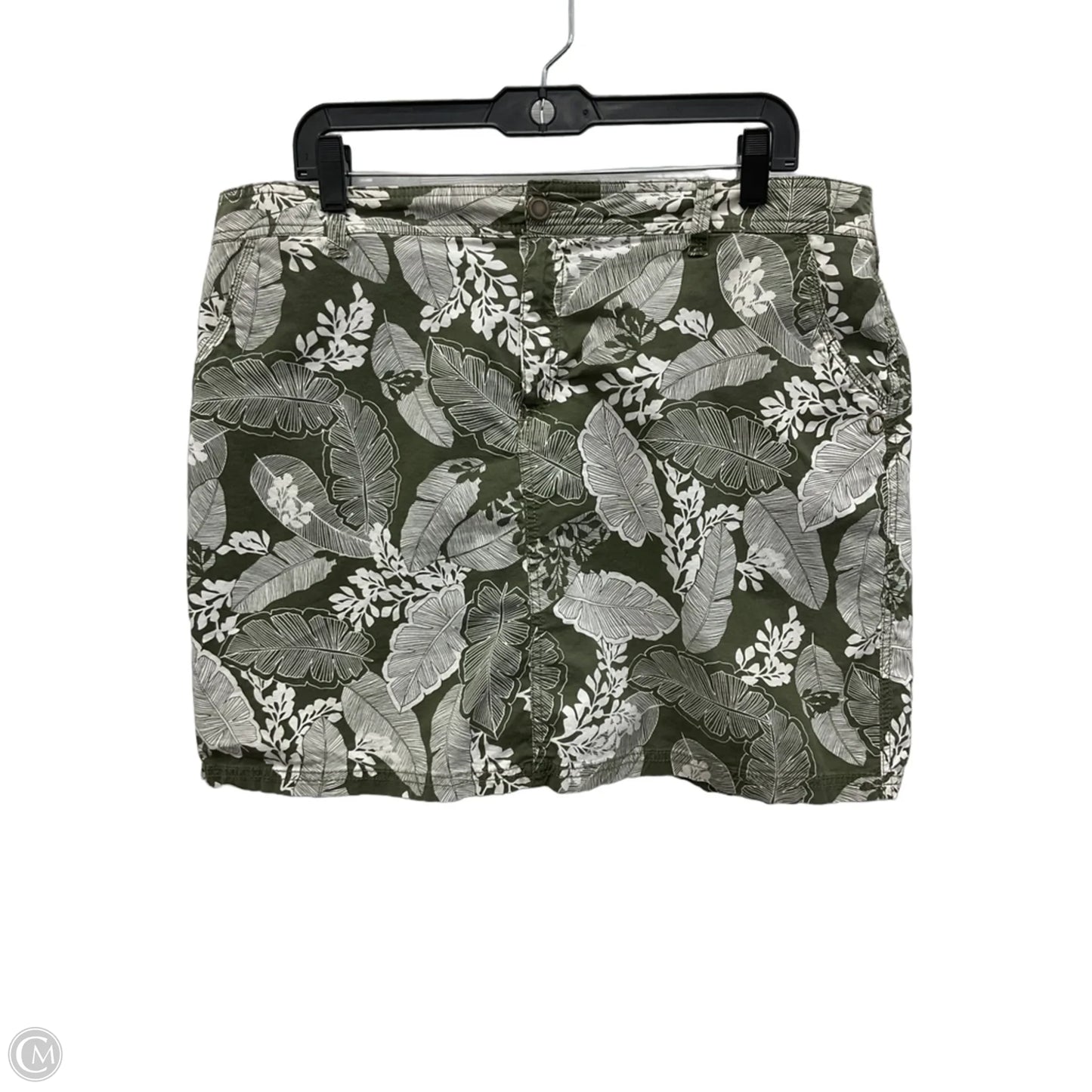 Skort By Croft And Barrow In Green & White, Size: 18