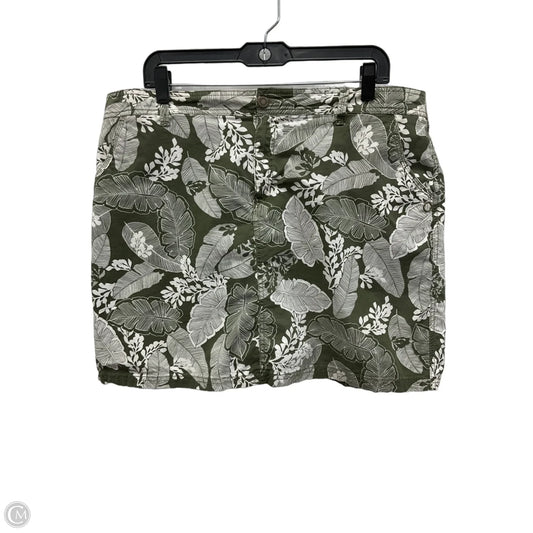 Skort By Croft And Barrow In Green & White, Size: 18