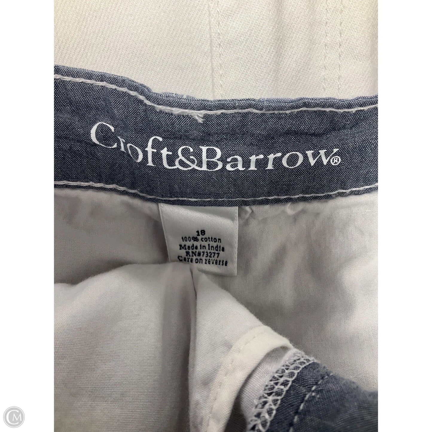 Skort By Croft And Barrow In Blue, Size: 18