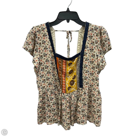 Top Sleeveless By Maurices In Blue & Tan, Size: Xl