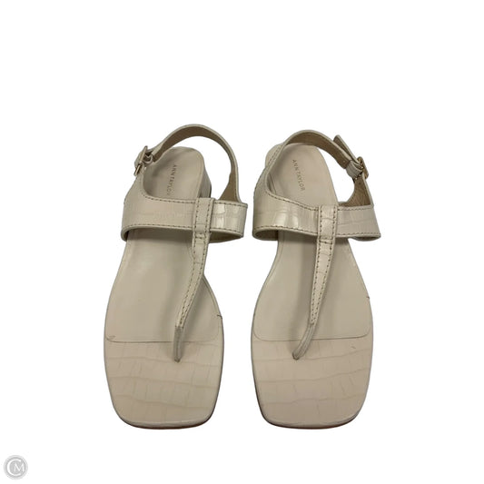 Sandals Flats By Ann Taylor In Beige, Size: 9