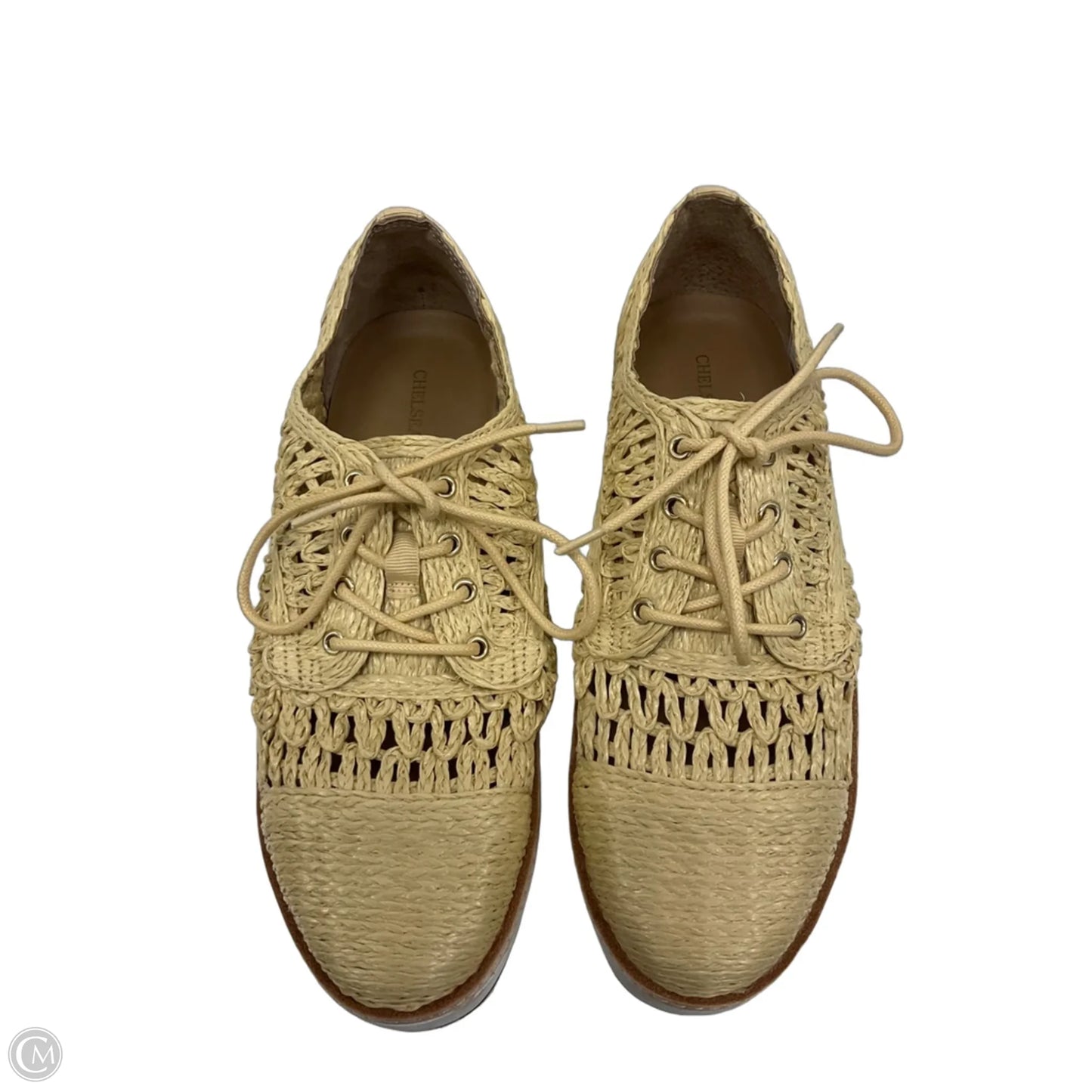 Shoes Sneakers By Chelsea And Violet In Tan & White, Size: 8
