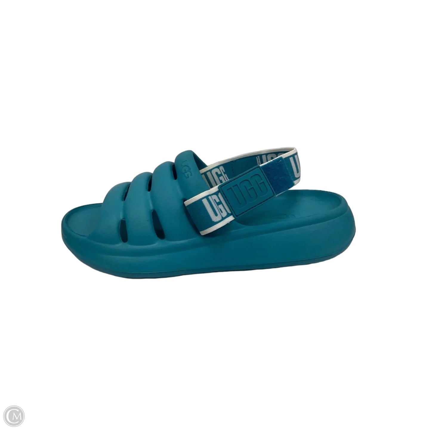 Sandals Designer By Ugg In Blue, Size: 7