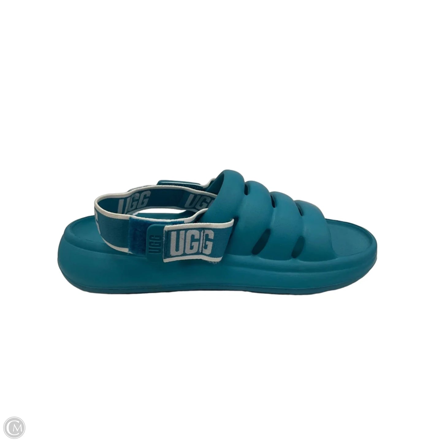 Sandals Designer By Ugg In Blue, Size: 7