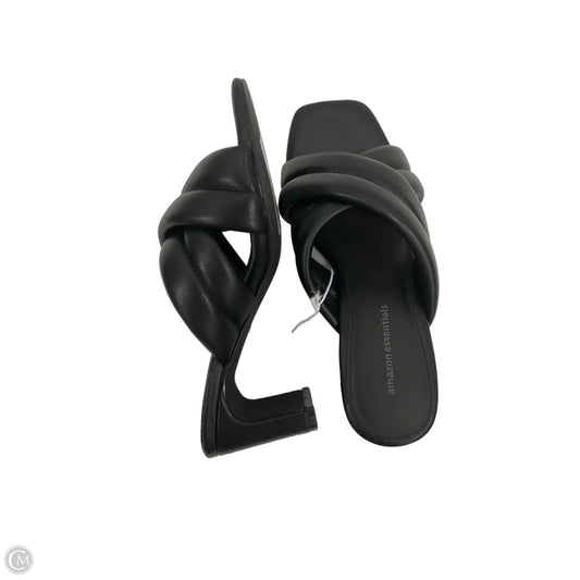 Sandals Heels Block By Amazon Essentials In Black, Size: 6
