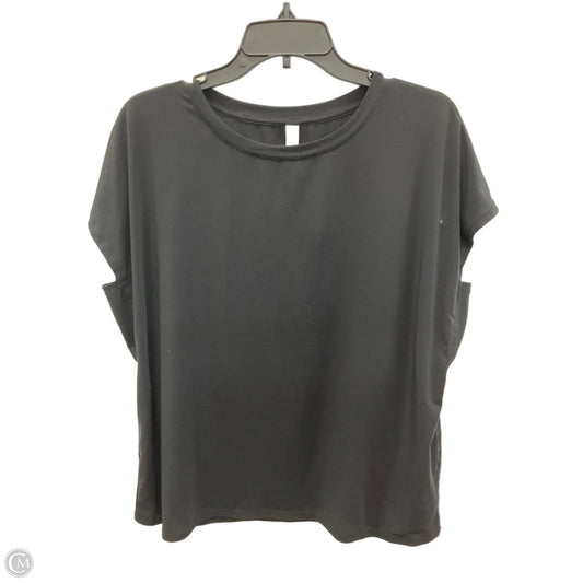 Athletic Top Short Sleeve By Zella In Black, Size: L