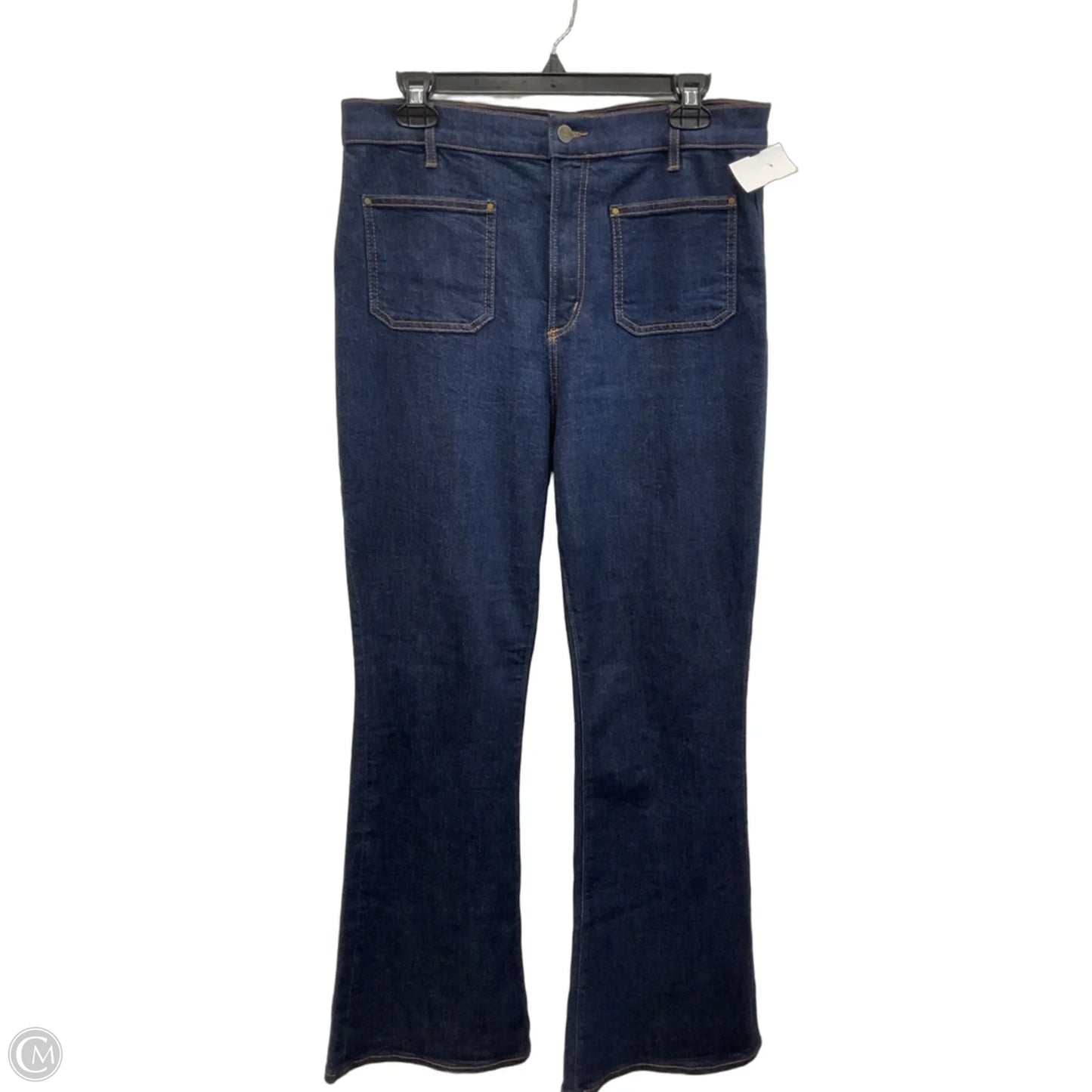Jeans Flared By Loft In Blue Denim, Size: 10