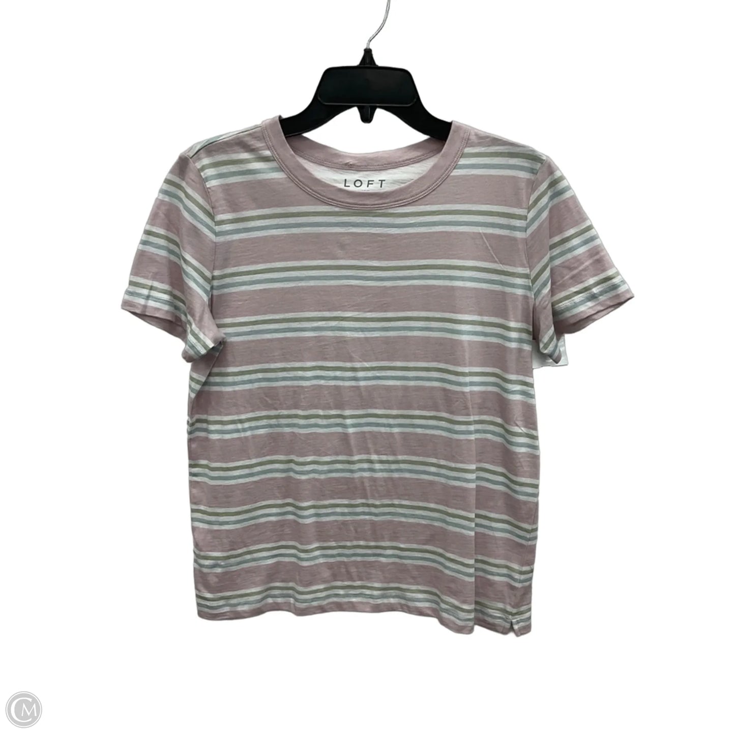 Top Short Sleeve By Loft In Pink, Size: M