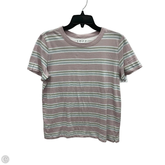 Top Short Sleeve By Loft In Pink, Size: M