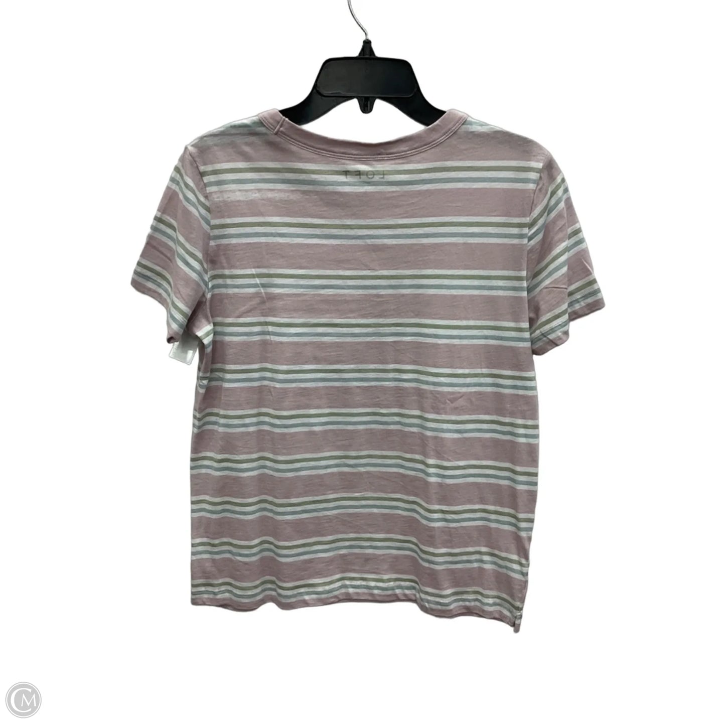 Top Short Sleeve By Loft In Pink, Size: M