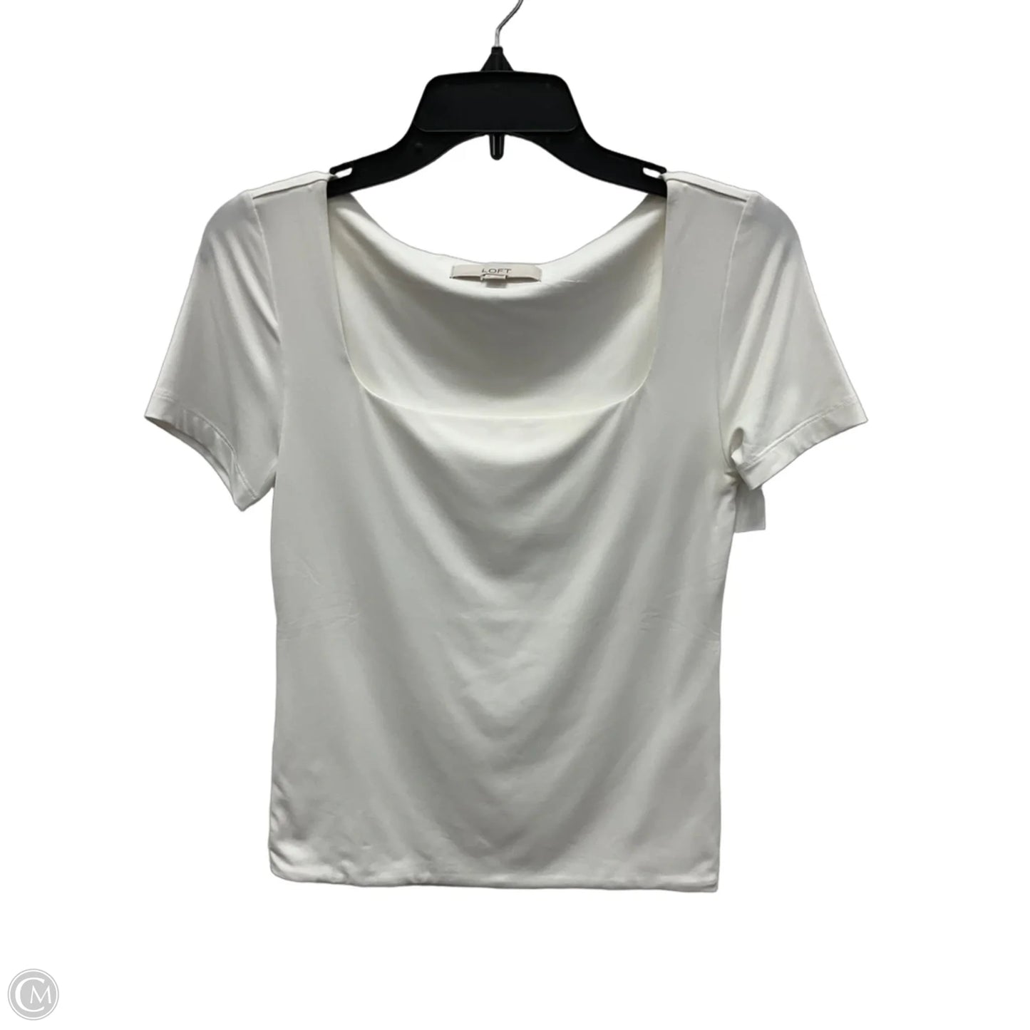 Top Short Sleeve By Loft In White, Size: M
