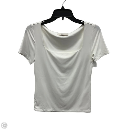 Top Short Sleeve By Loft In White, Size: M
