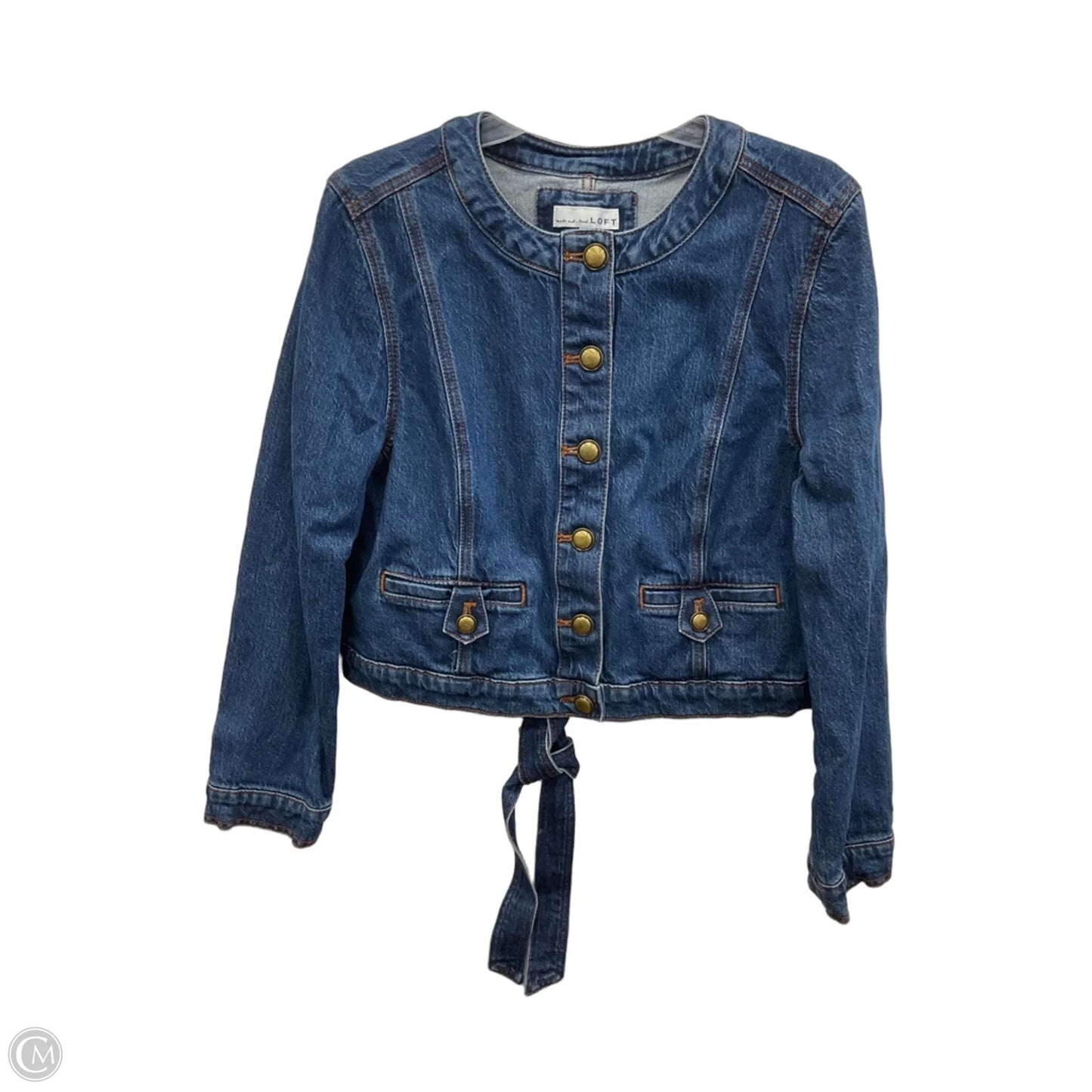 Jacket Denim By Loft In Blue Denim, Size: L