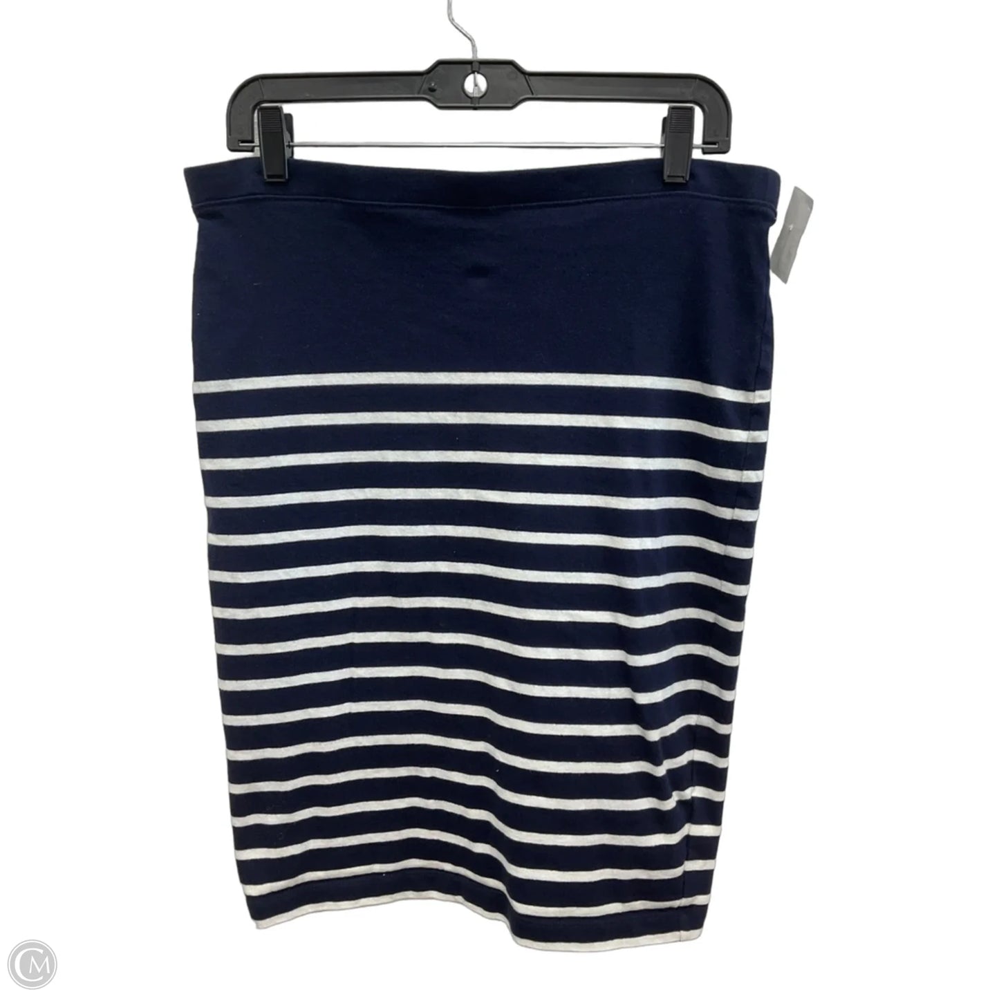 Skirt Midi By Gap In Blue & White, Size: L