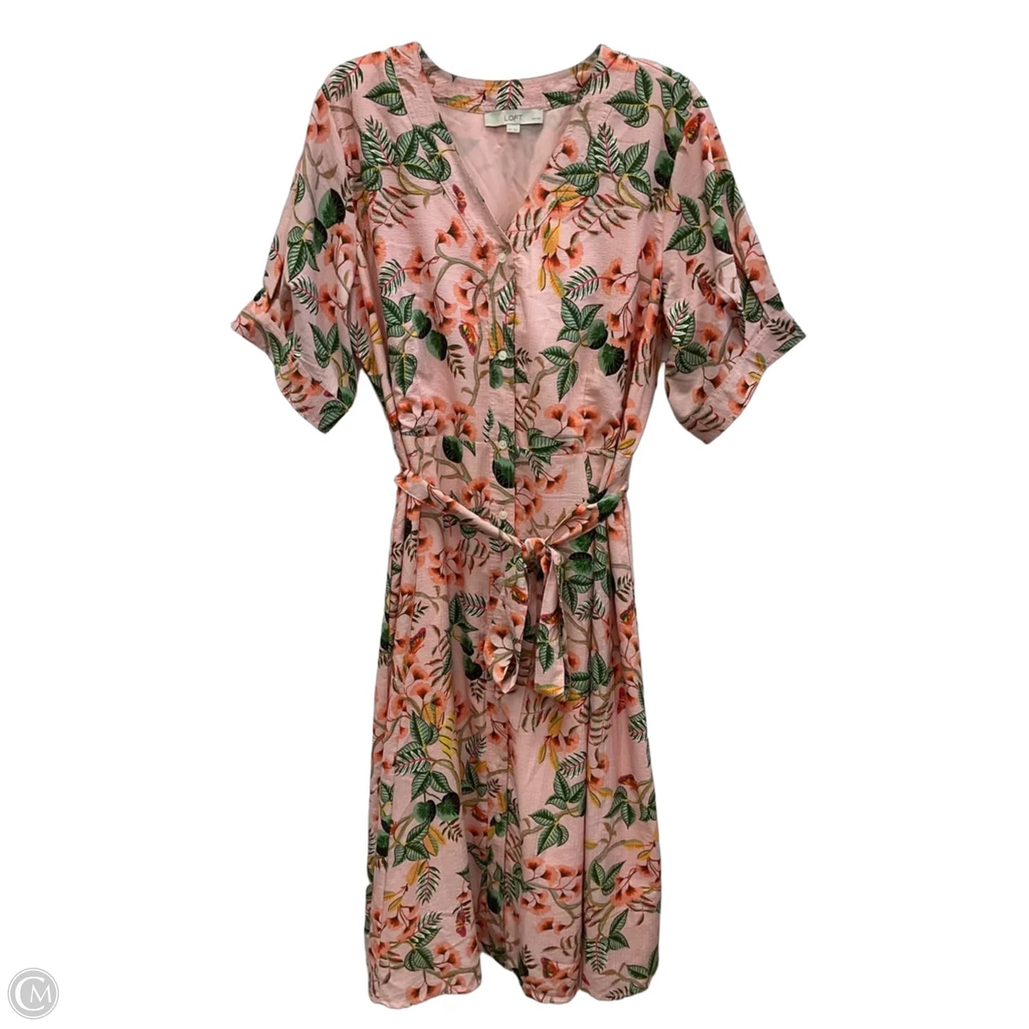Dress Casual Maxi By Loft In Floral Print, Size: 18