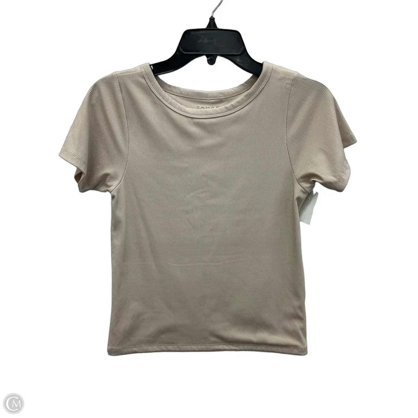 Top Short Sleeve Basic By Tahari In Beige, Size: Xs