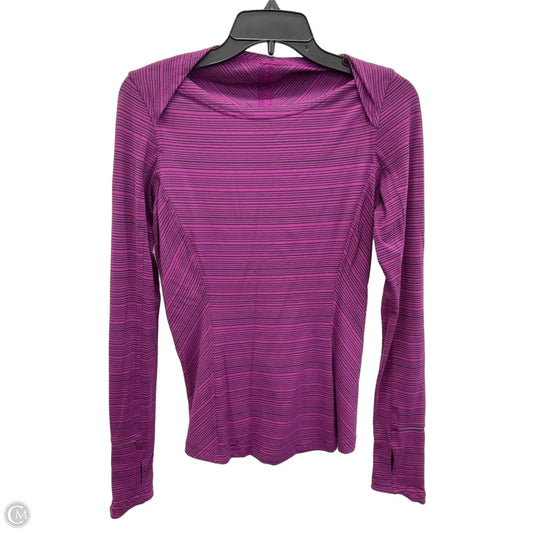 Athletic Top Long Sleeve Crewneck By Lululemon In Purple, Size: 6