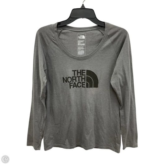 Athletic Top Long Sleeve Crewneck By The North Face In Grey, Size: M