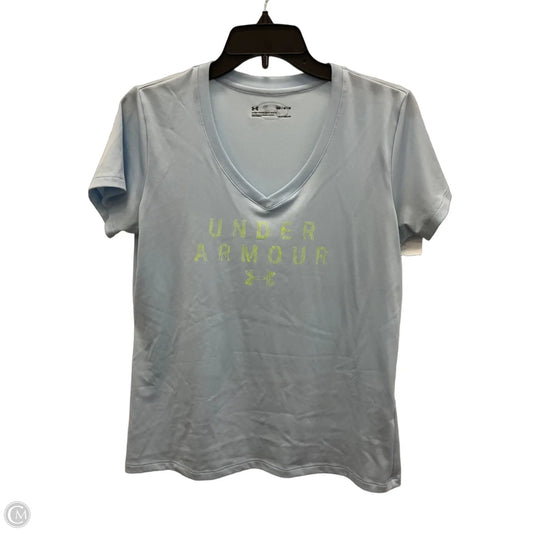 Athletic Top Short Sleeve By Under Armour In Blue, Size: M