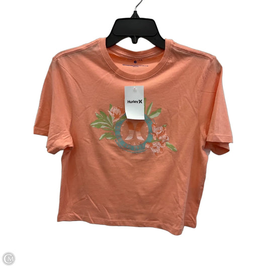 Athletic Top Short Sleeve By Hurley In Pink, Size: S