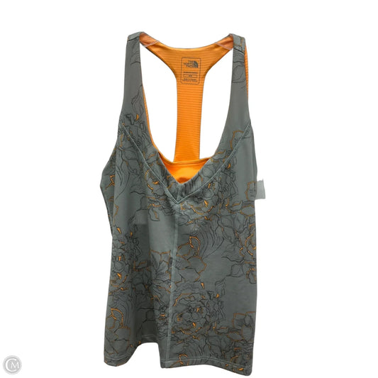 Athletic Tank Top By The North Face In Grey & Orange, Size: M