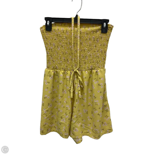 Romper By Lily Rose In Pink & Yellow, Size: L