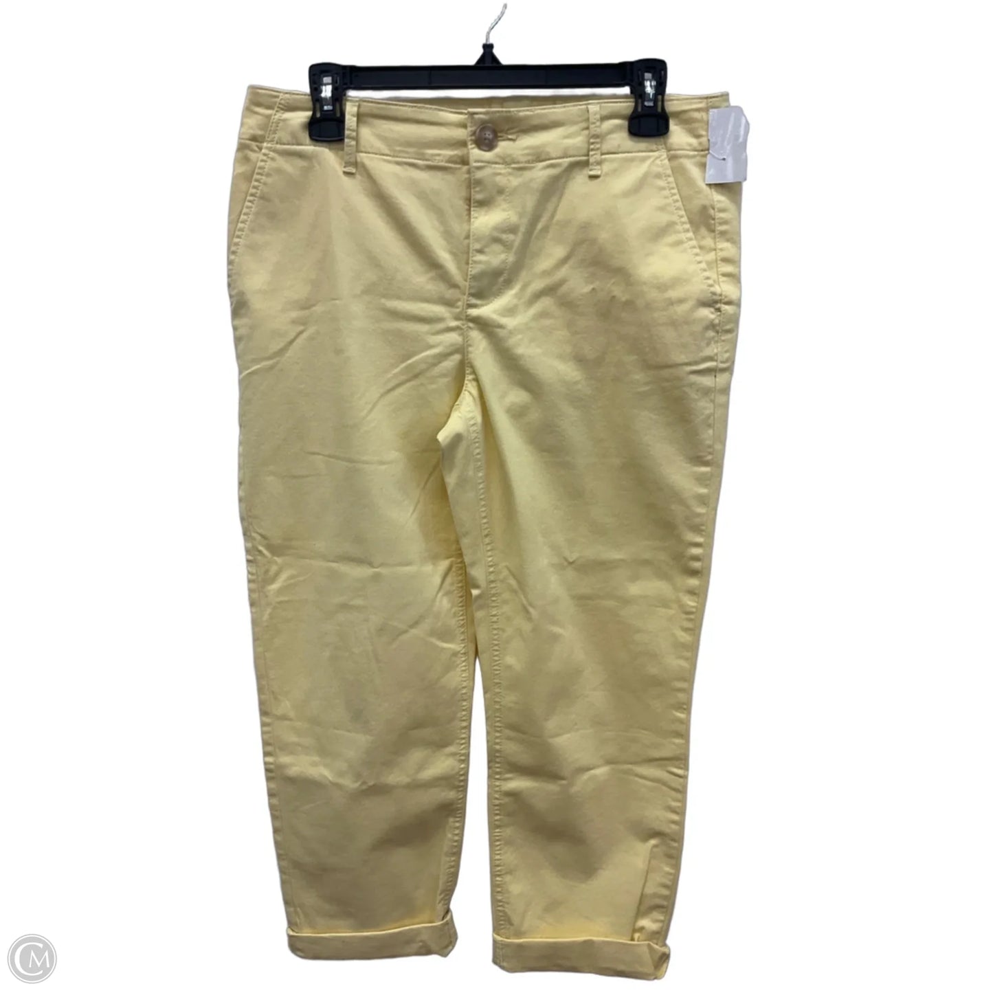 Pants Cropped By Loft In Yellow, Size: 6