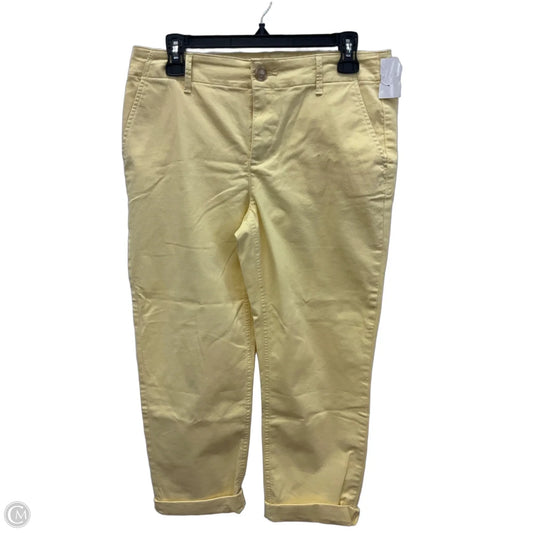 Pants Cropped By Loft In Yellow, Size: 6