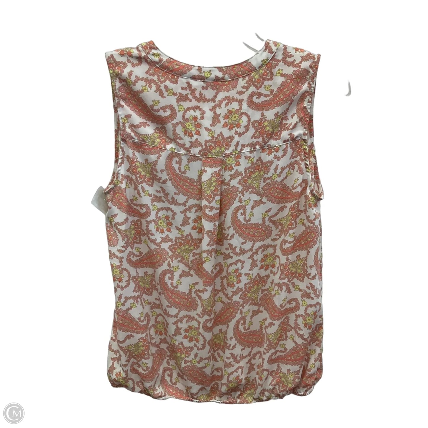 Top Sleeveless By Soho Apparel In Pink & White, Size: S