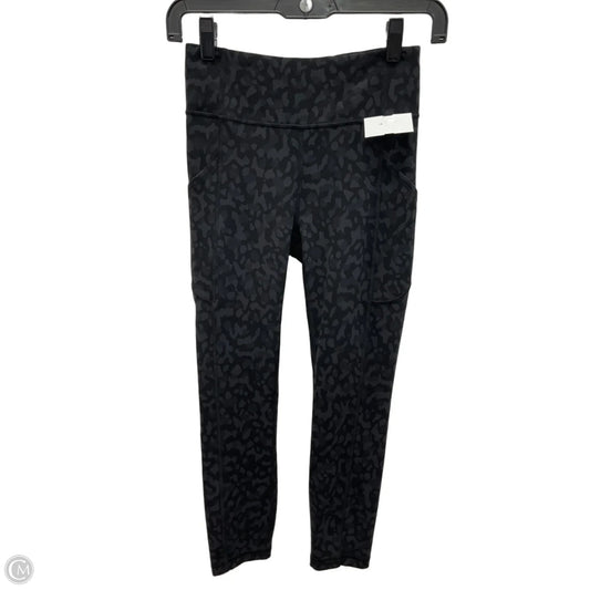 Athletic Capris By Lululemon In Black & Grey, Size: 4