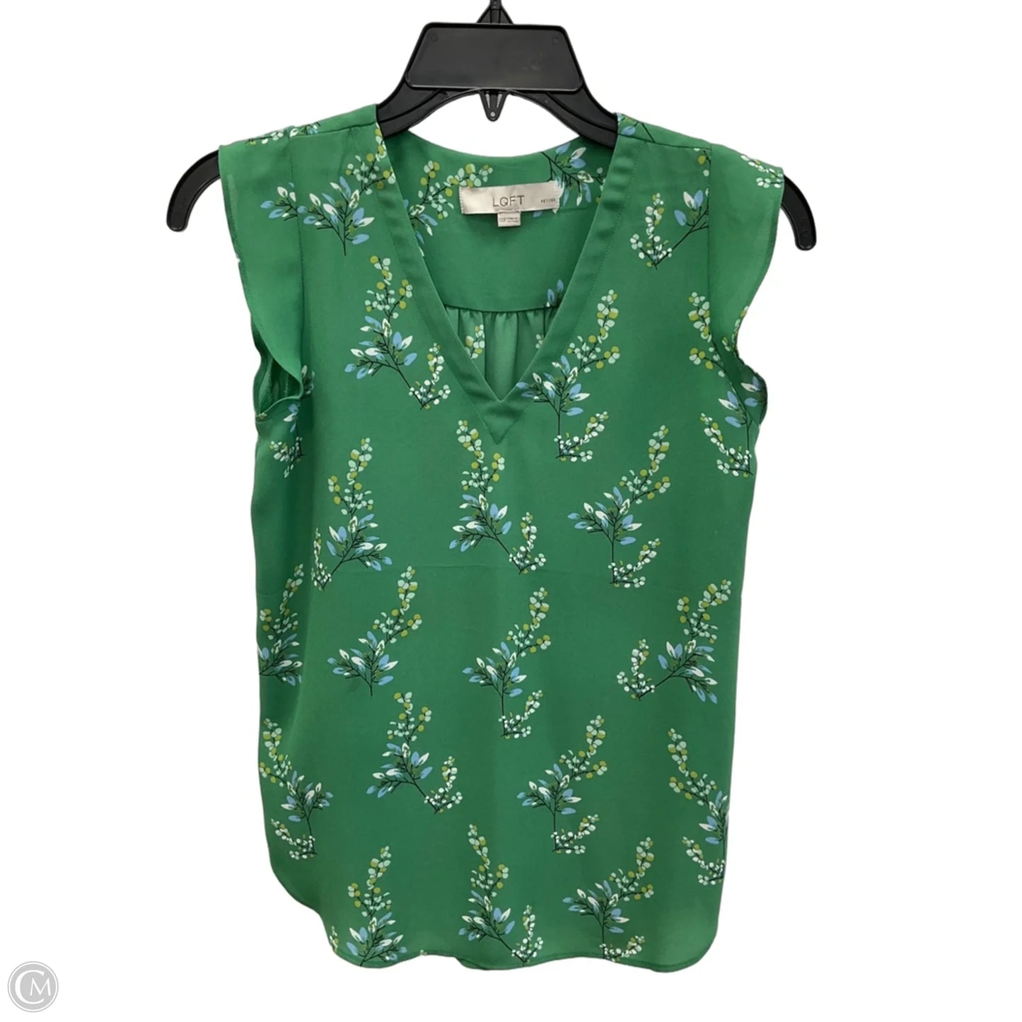 Top Short Sleeve By Loft In Green, Size: Xxsp